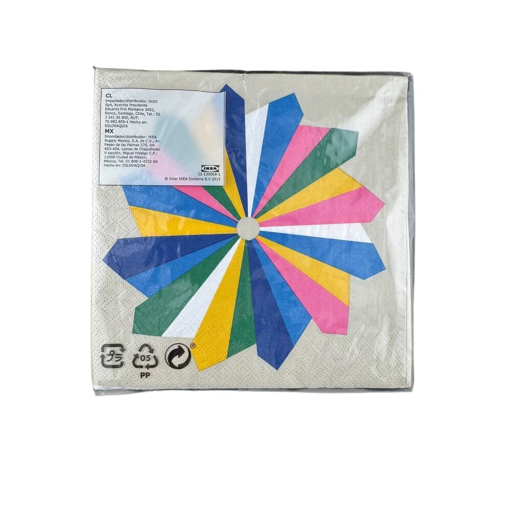 Limited Edition Retired IKEA Jämngod Paper Dinner Napkins Pinwheel 2019